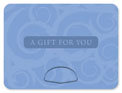 gift card holder blue swirl gift bag